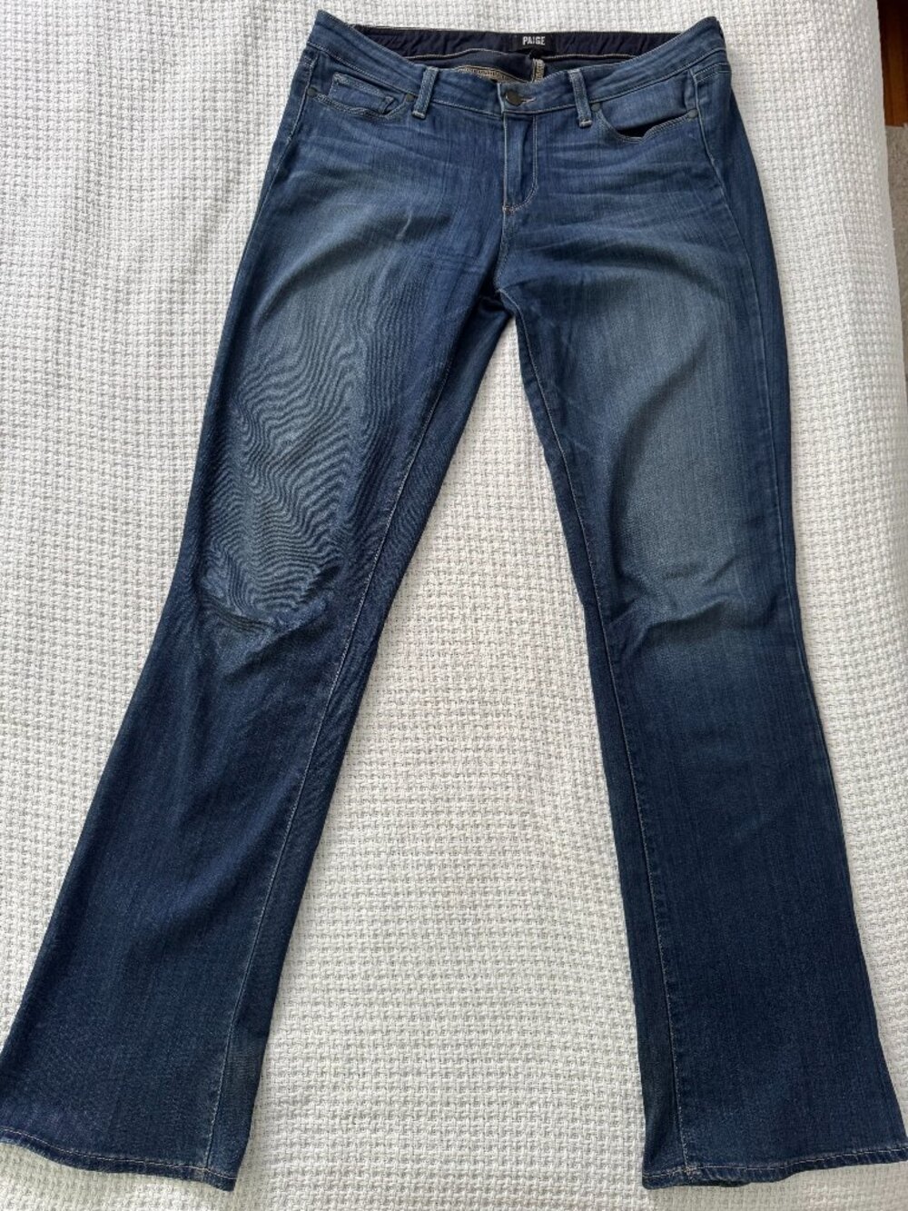 PAIGE Manhattan Bootcut Jeans Size 31 Dark Wash Made in USA